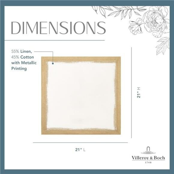 Linen blend cloth napkins set of 4 ivory gold metallic dinner table decor 21 inc - Picture 2 of 8